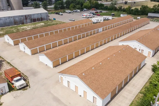 Aerial view of Savoy storage facility.