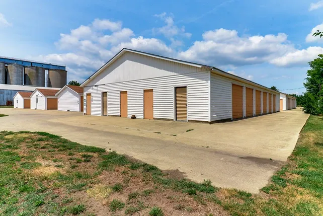 Outdoor storage lockers.