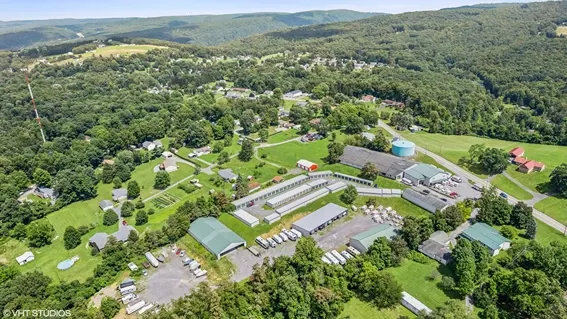 Storage facility aerial view.