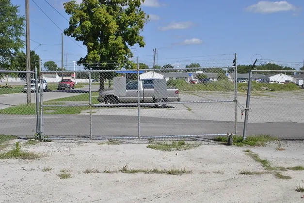 Gated storage facility.