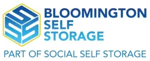 Bloomington Self Storage Logo in blue text