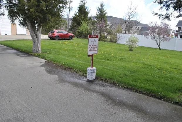 Storage facility with security cameras.