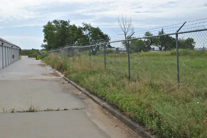 Secure gated storage facility.