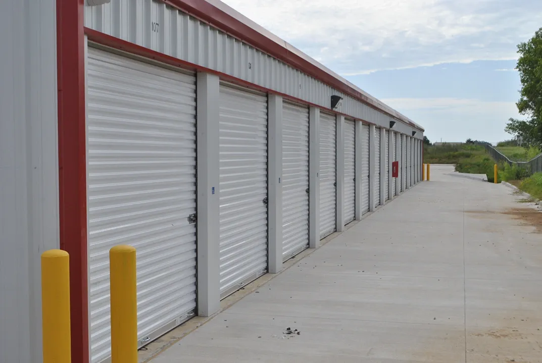 Outdoor storage with drive up at OKC Storage Center storage facility.
