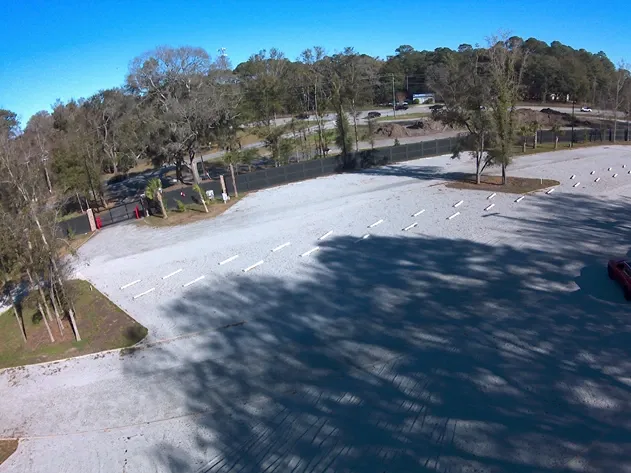 Storage lot parking.