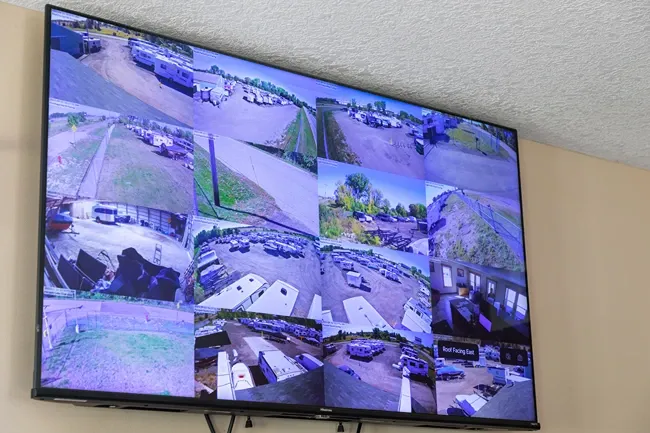 Security camera footage at White Bear RV and Boat Storage.