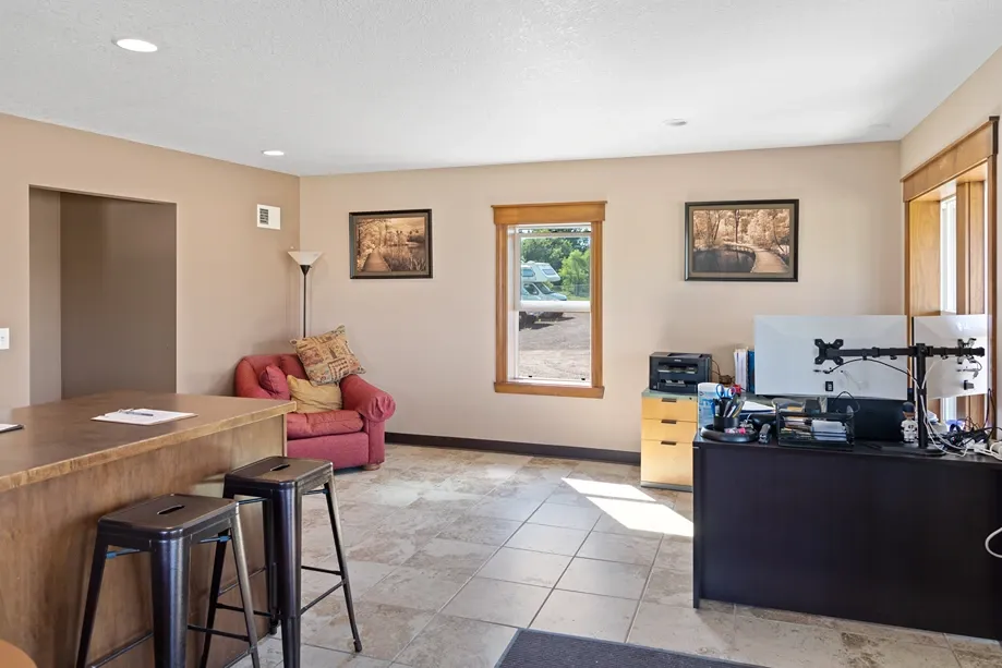 Inside of front office waiting room.