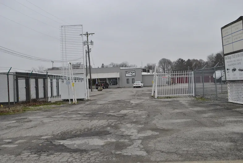 Gated entry to the Sandusky Storage Units.