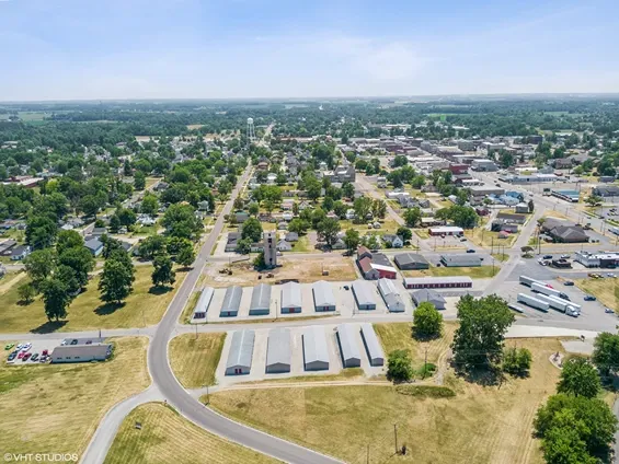 Storage facility aerial view.