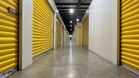 indoor storage units with yellow doors at superior storage port neches