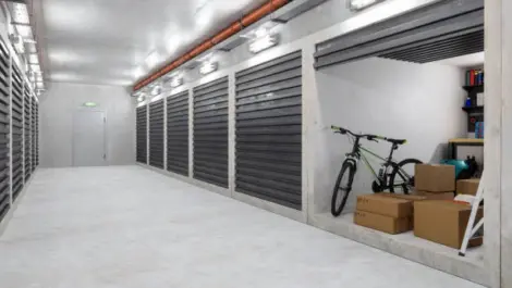 Climate-Controlled Storage Unit Neatly Organized